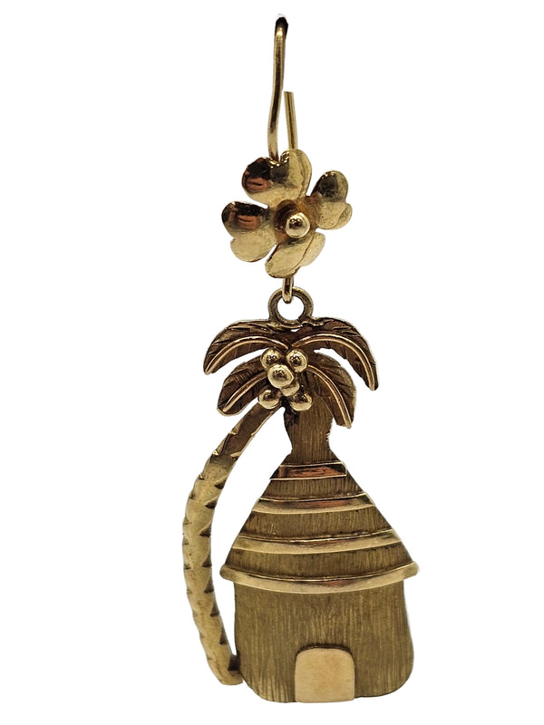 Boucles d'oreilles pendantes en or jaune 18k - 8.39 G