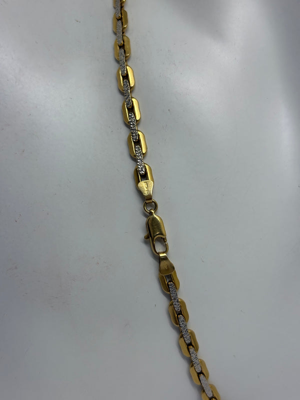 Collier en 2 Ors jaune et gris 18K - 21.51 Grs