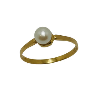 Bague Solitaire Or Jaune 18K - 1.10 G