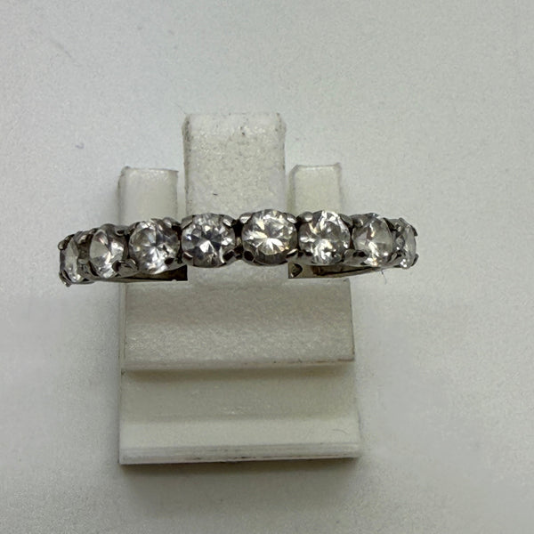 Bague Demi Tour Or Blanc 18 K - Taille 54 - 1.41 G