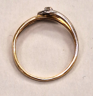 Solitaire en Or Jaune 18K avec Diamant 0.02ct