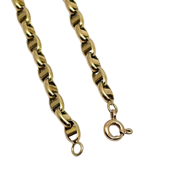 Bracelet Maillon Marine en Or Jaune 18k