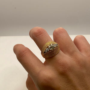 Bague Ancienne en Or Jaune 18K Taille-57