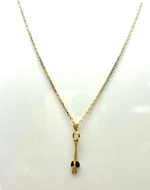 Collier Matinée en Or Jaune avec Pierres Précieuses