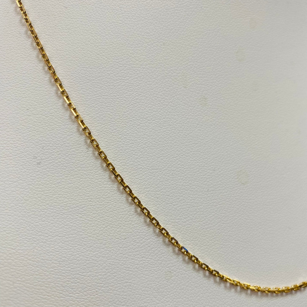 Collier Matinée en Or Jaune 18K Forçat 60cm