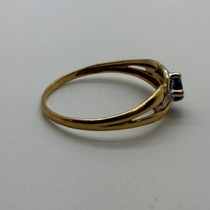 Solitaire en Or Jaune 18K Taille-53