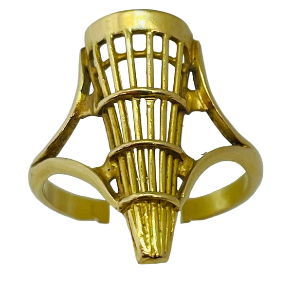 Bague Filigrane Or Jaune 18 Carats - Taille 54