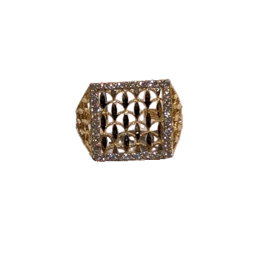 Bague Tank Or Jaune 18 K - 3,55 g
