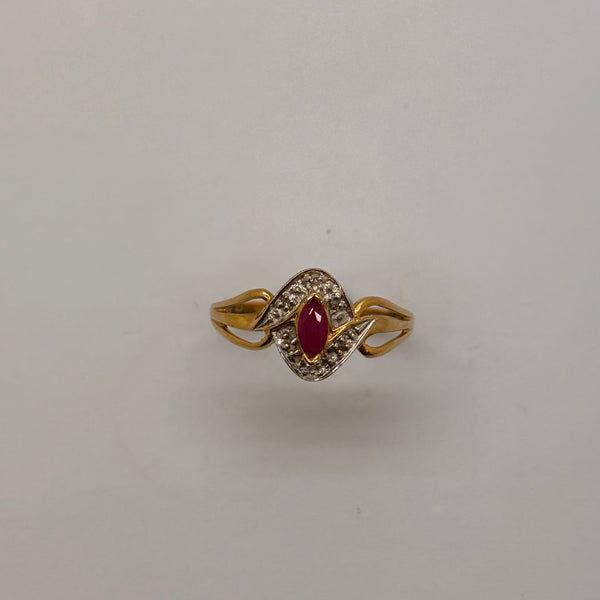 Bague en or jaune et blanc 18K Taille-62