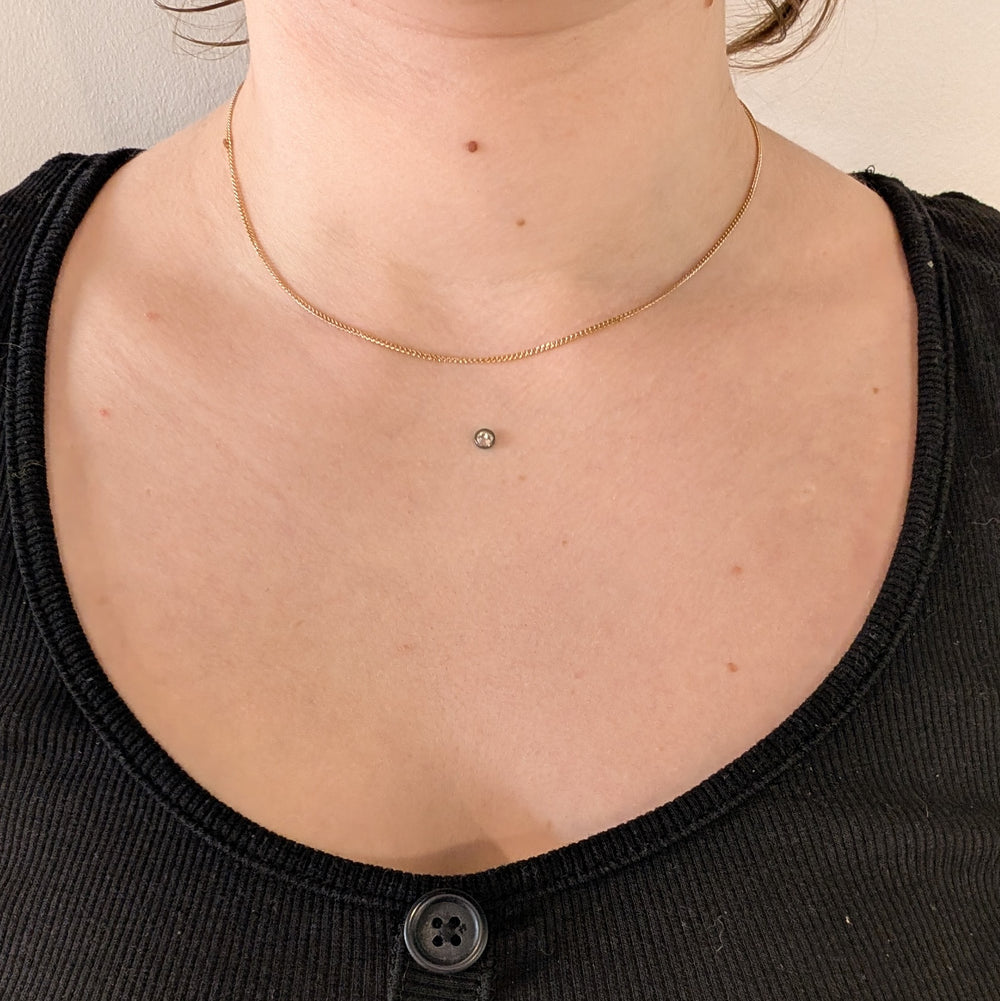 Collier Princesse Or Jaune 18K Gourmette