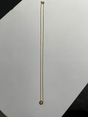 Collier Princesse Or Jaune avec Diamant 0.3cm