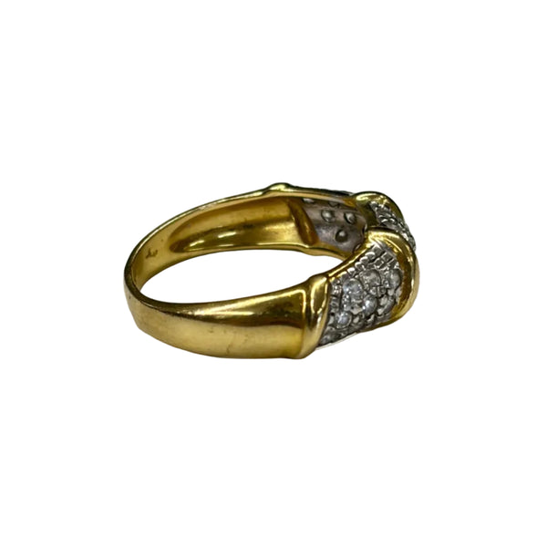 Bague en Or 750 avec 27 Zirconium - Taille 57