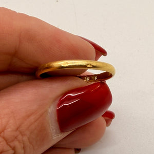 Bague Demi Tour en Or Jaune 18K Taille-56