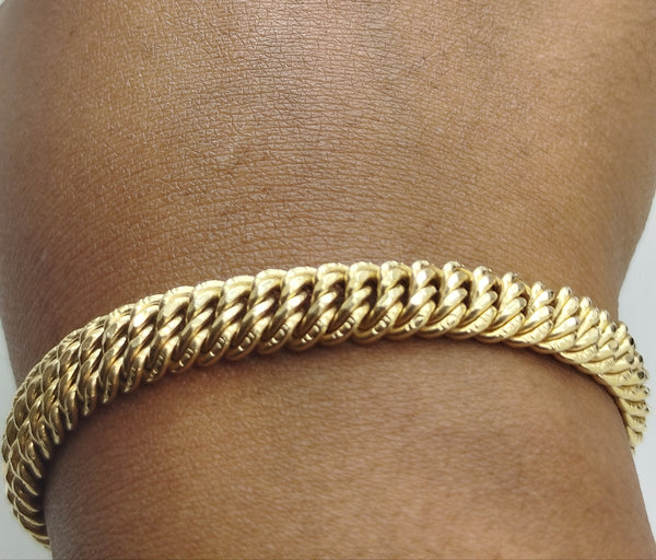 Bracelet Maille Américaine Or Jaune 18K 11.05 Grs
