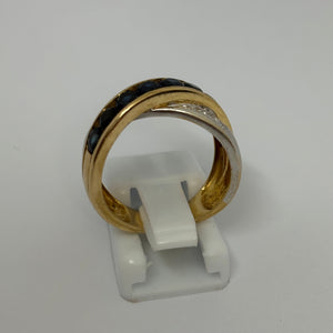 Bague OR Jaune et Gris 18K - Taille 54 -  5.67 G