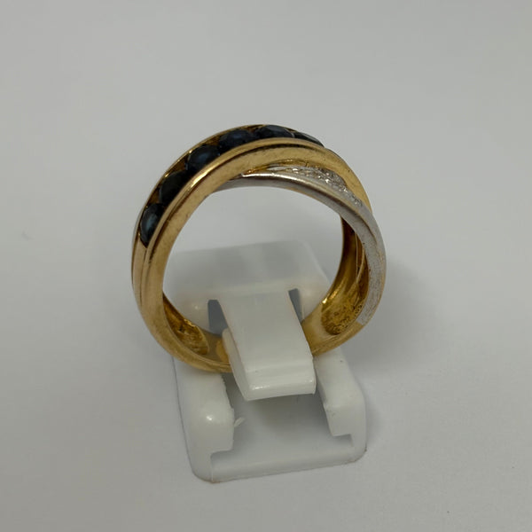 Bague OR Jaune et Gris 18K - Taille 54 -  5.67 G