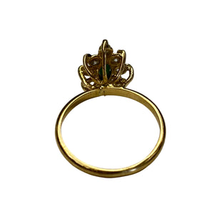 Magnifique Bague Marguerite en Or Jaune 18K