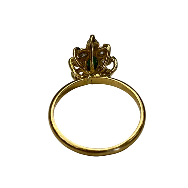 Magnifique Bague Marguerite en Or Jaune 18K
