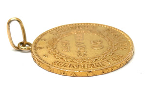 Pendentif Or Jaune Porte Pièce
