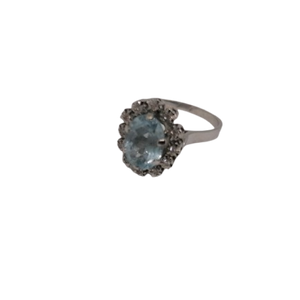 Bagues Marguerite en Or Blanc 18K Taille-58
