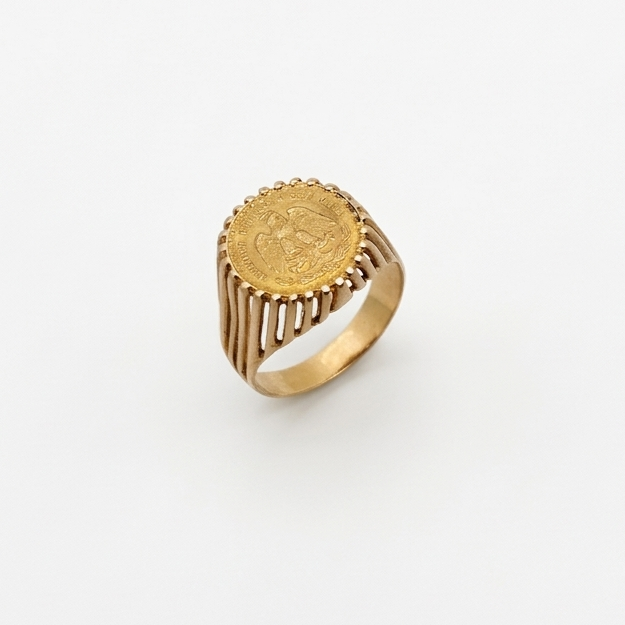 Chevalière en Or Jaune 18K - 5.27G - Taille 53