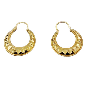 Boucles d'oreilles créoles en Or Jaune 18K