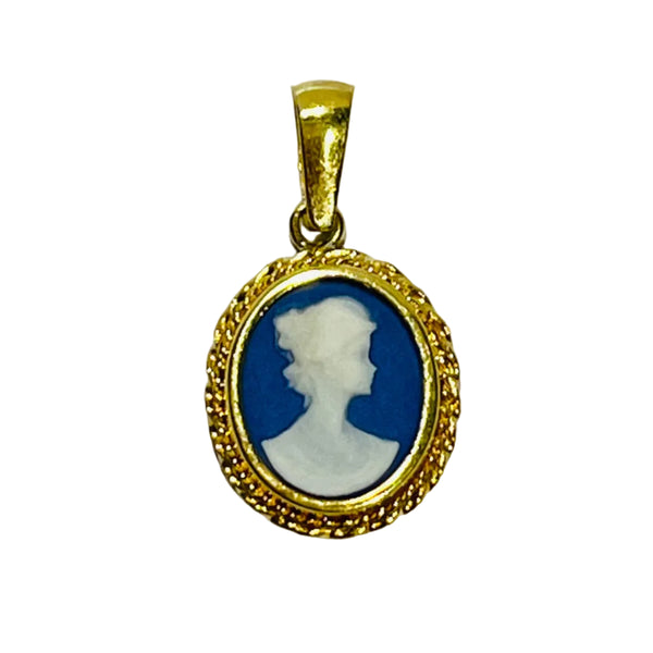 Pendentif Médaille/Camée en Or 18K - 1.53Grs