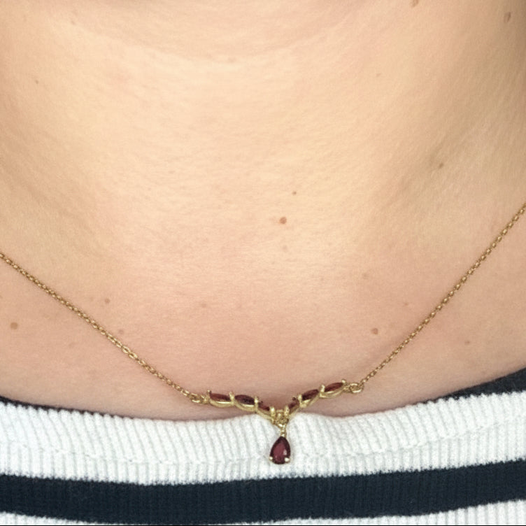 Collier Princesse en Or Jaune avec Zirconiums 18K - 40.5cm - 2.54gr