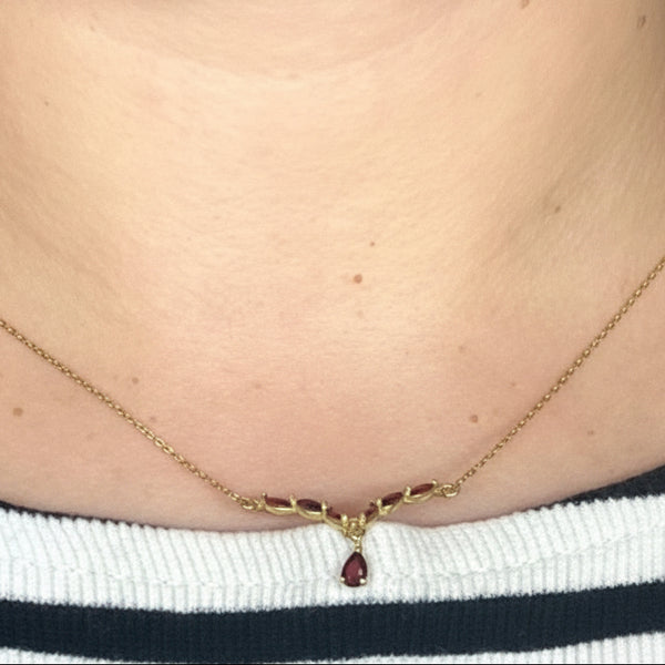 Collier Princesse en Or Jaune avec Zirconiums 18K - 40.5cm - 2.54gr