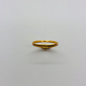 Bague solitaire en or jaune 18K Taille-54