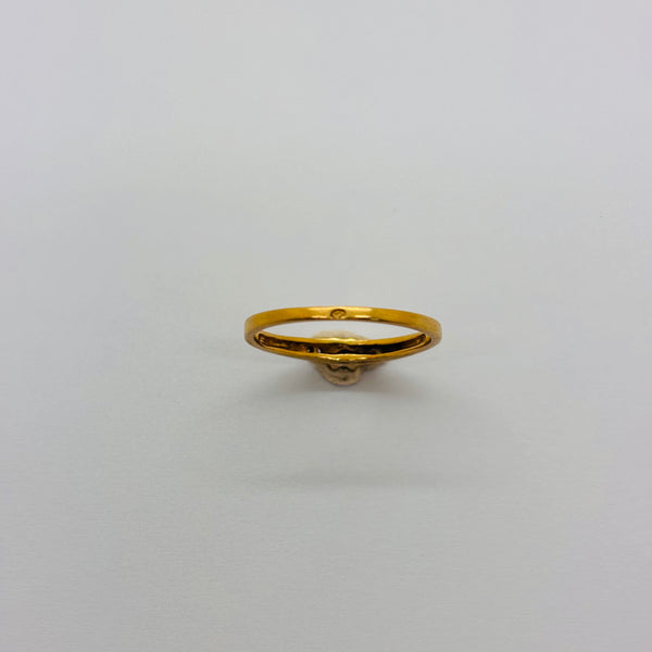 Bague solitaire en or jaune 18K Taille-54