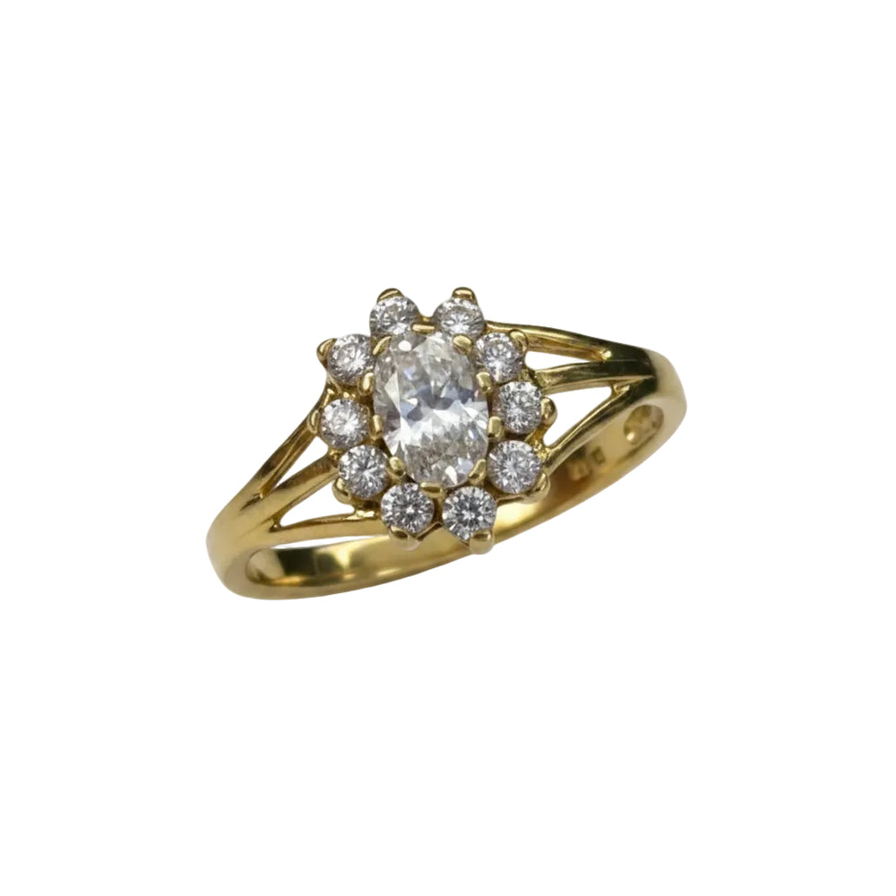 Superbe Bague Marguerite en Or Jaune 750/100