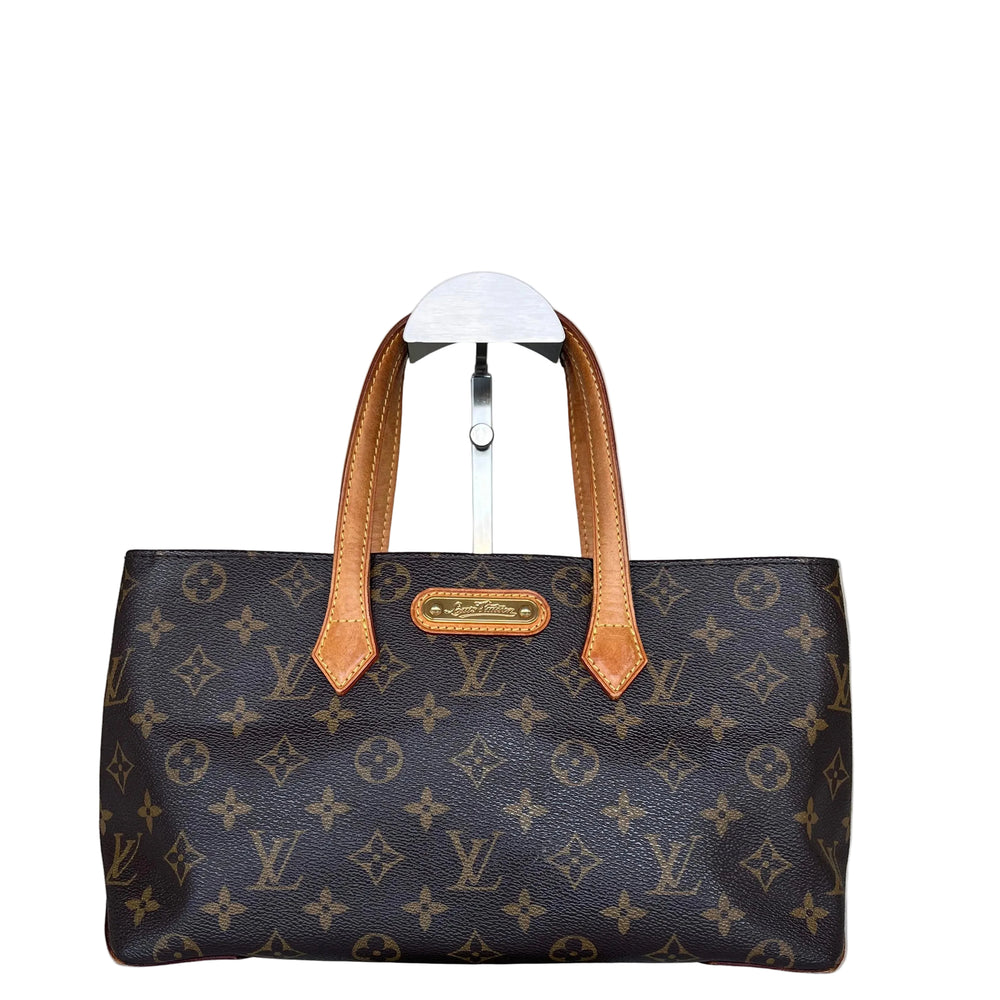 Sac à main Louis Vuitton Wilshire vintage en toile monogramme