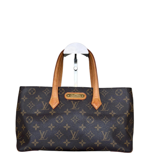 Sac à main Louis Vuitton Wilshire vintage en toile monogramme