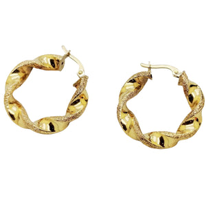 Boucles d'oreilles créoles en Or Jaune 18K -  2.43 Grs