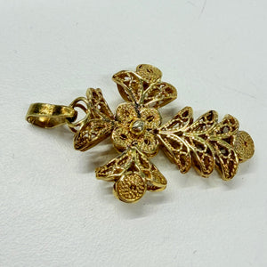 Pendentif Croix en Or jaune 18 K