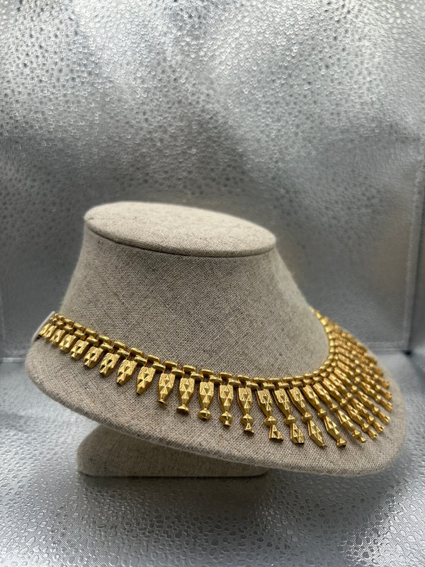 Collier Princesse en Or Jaune 18K – Maille Fantaisie Torsadée