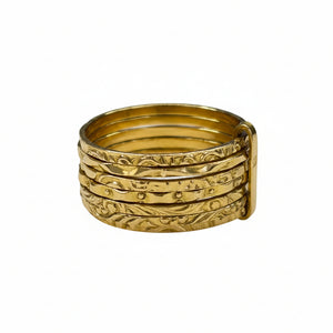 Bague Semainier en Or Jaune 18k
