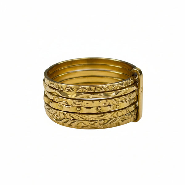 Bague Semainier en Or Jaune 18k