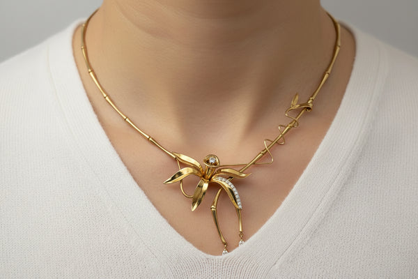 Collier Ras du Cou en Or Jaune 18K - 19.85 Grs