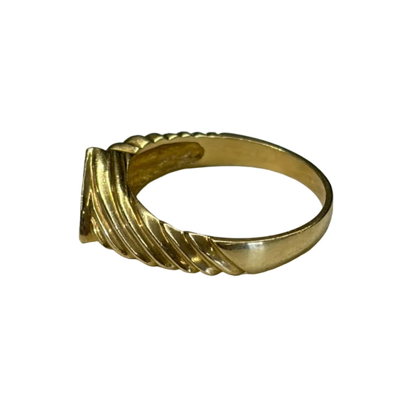Bague Empierrée Or Jaune 750 avec Saphir et Oxyde
