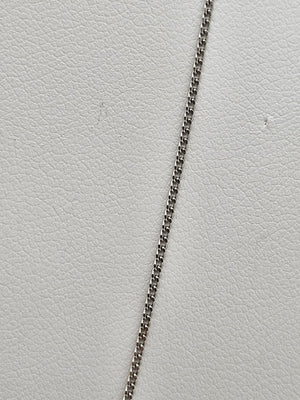 Collier maille Forçat en Or Blanc - 2.90 Grs - 47 Cm