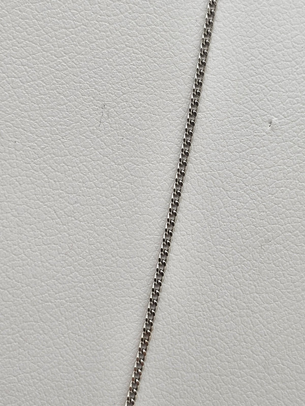 Collier maille Forçat en Or Blanc - 2.90 Grs - 47 Cm