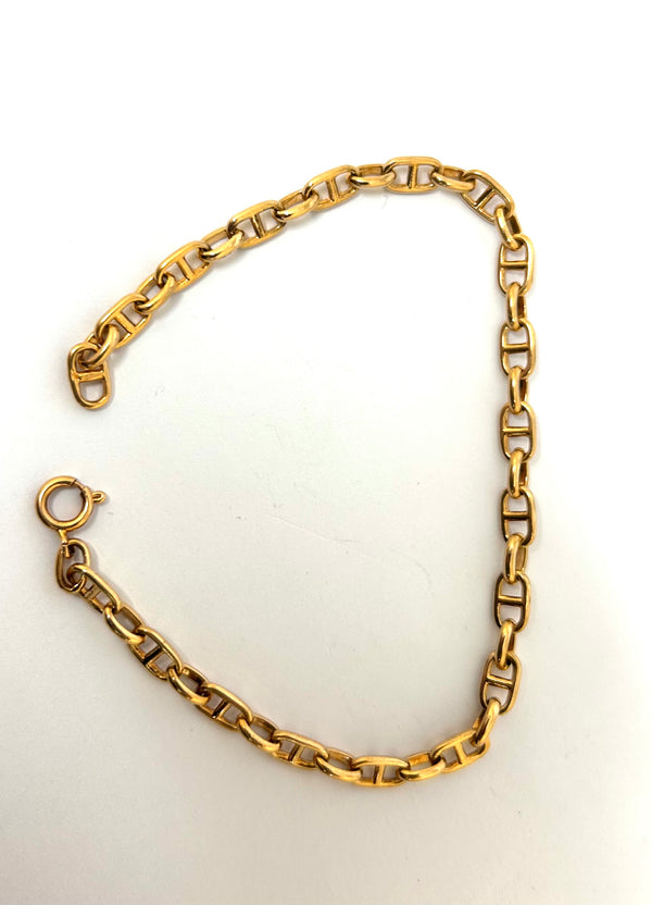 Bracelet Maillon Marine Or Jaune 18 Carats