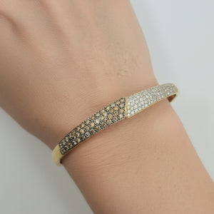 Bracelet Jonc en Diamants en Or Jaune 18 Carats
