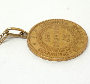 Pendentif Or Jaune Porte Pièce