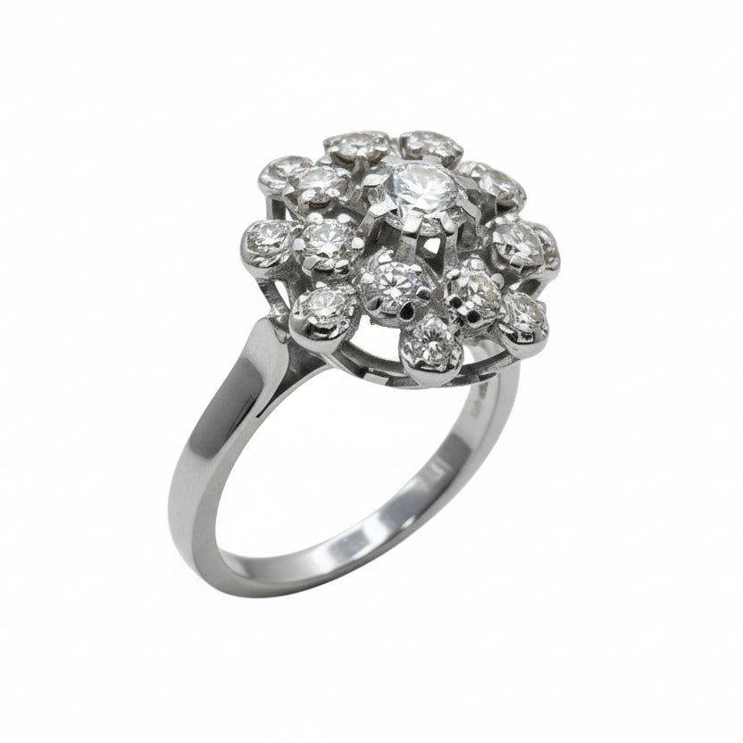 Bague Chou en Or Blanc 18k -  3.58 G