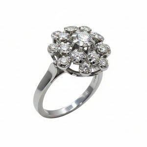 Bague Chou en Or Blanc 18k -  3.58 G
