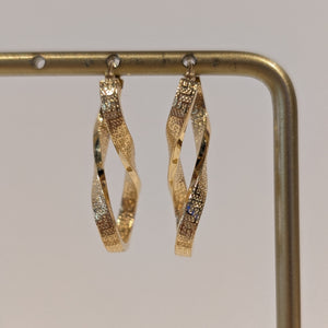 Boucles d'oreilles créoles en or jaune 18K - 2.06gr
