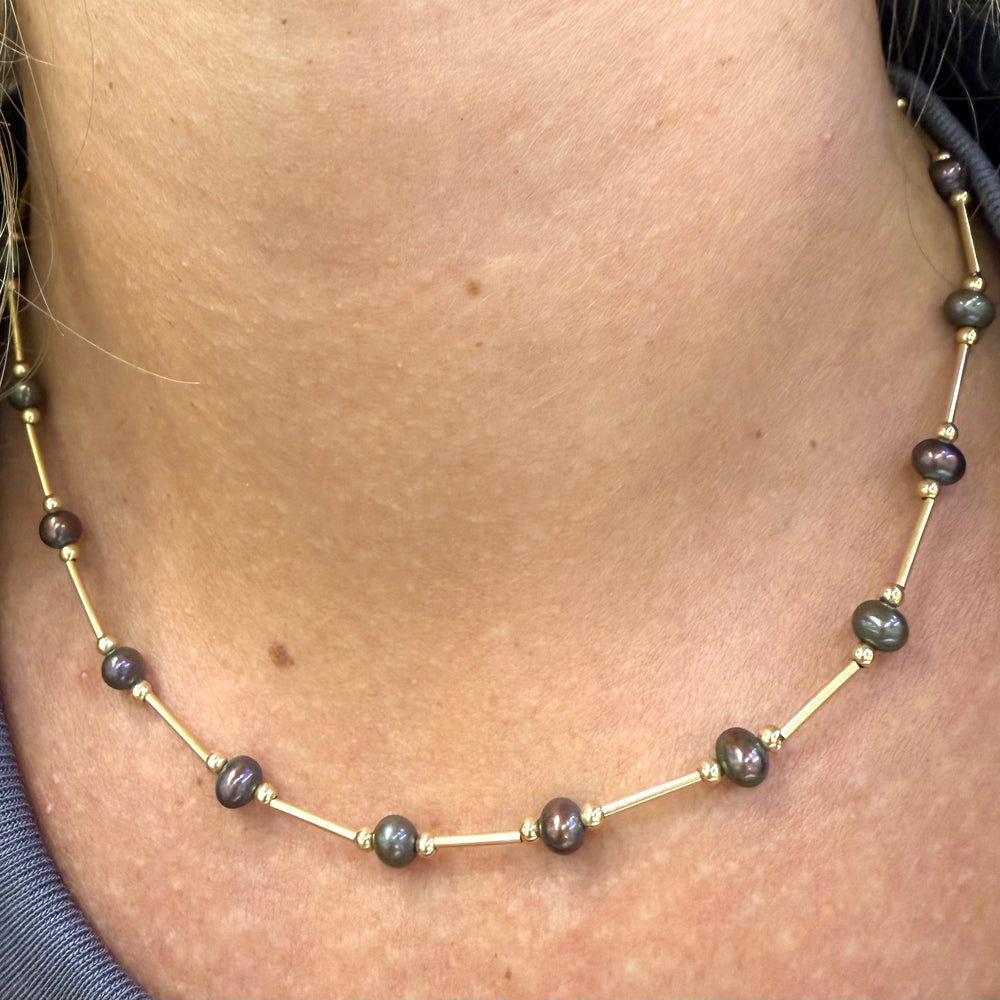 Collier Ras du Cou Or Jaune 18k Poids-6.63 Grs